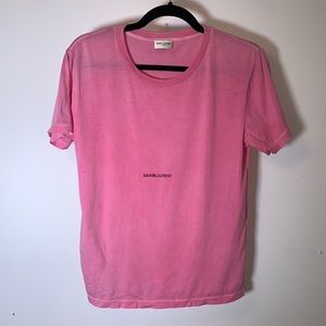 Saint Laurent Paris Pink Tshirt